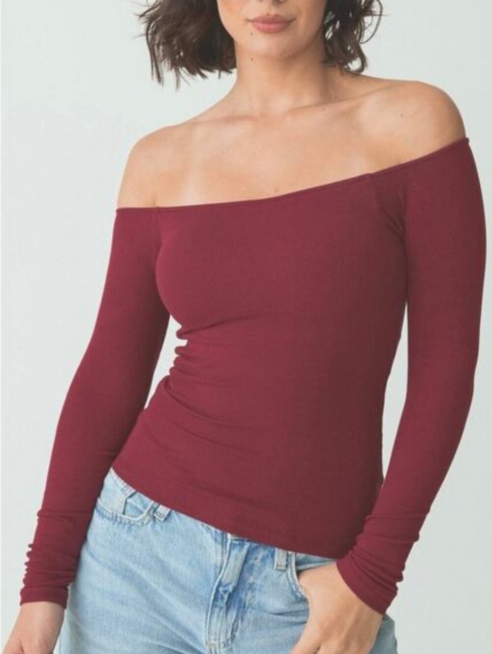 Klassy Network Off The Shoulder Long Sleeve Brami Size Medium